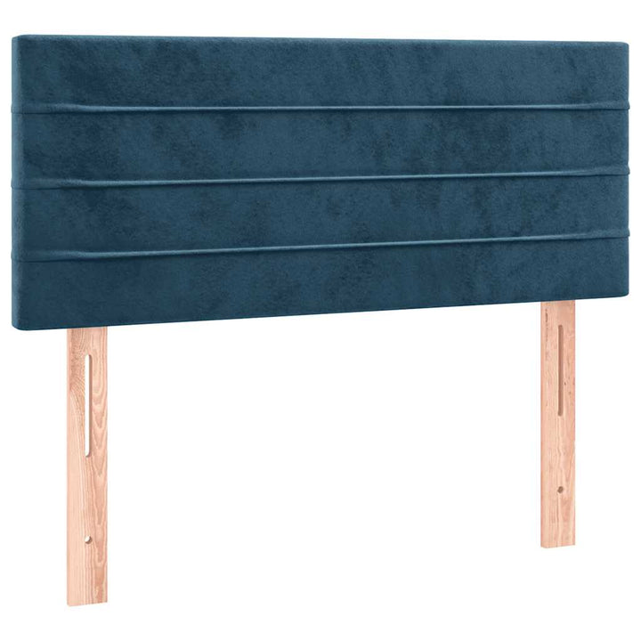 kontinentalseng med madras 100x200 cm fløjl mørkeblå