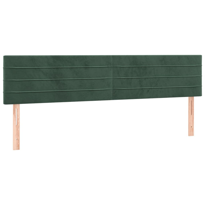 kontinentalseng med madras 180x200 cm fløjl mørkegrøn