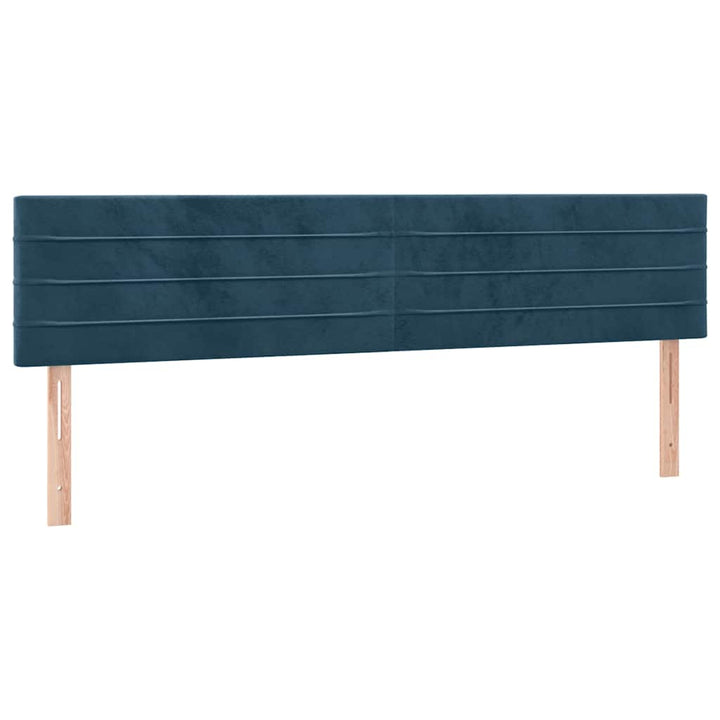 kontinentalseng med madras 200x200 cm fløjl mørkeblå