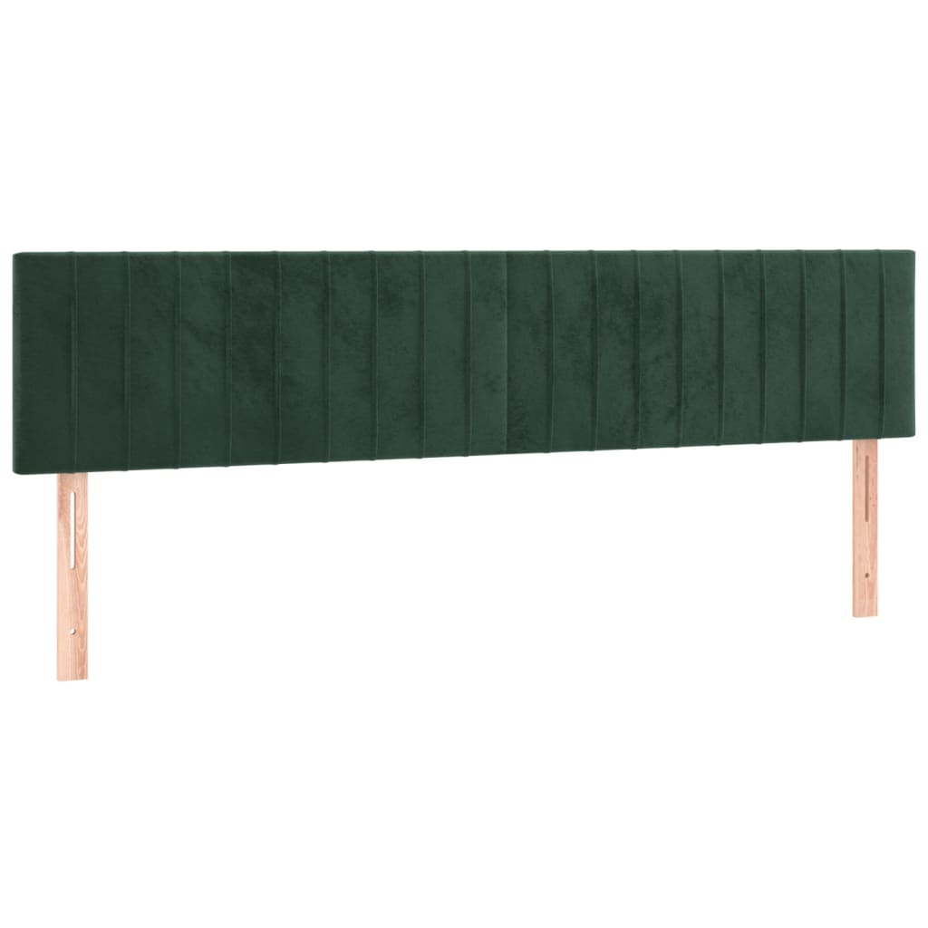 kontinentalseng med madras 180x200 cm fløjl mørkegrøn