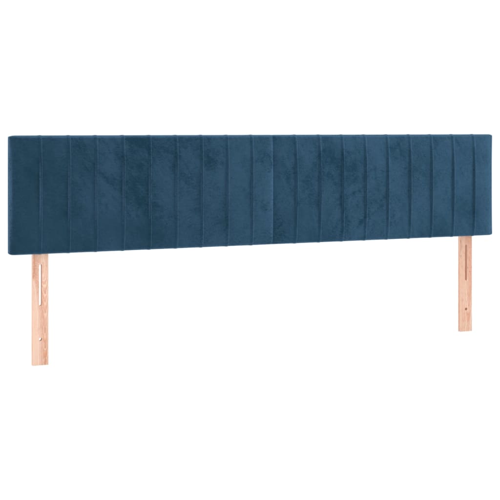 kontinentalseng med madras 180x200 cm fløjl mørkeblå
