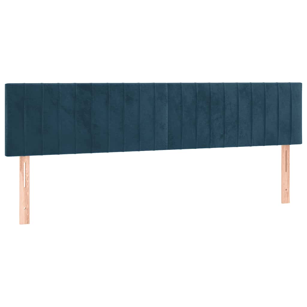 kontinentalseng med madras 180x200 cm fløjl mørkeblå