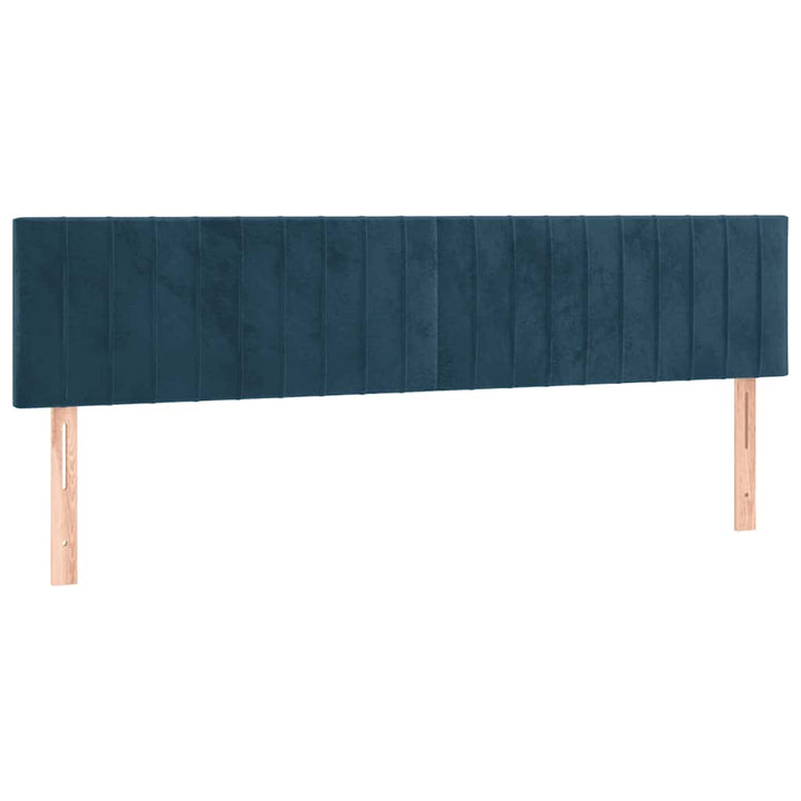 kontinentalseng med madras 180x200 cm fløjl mørkeblå