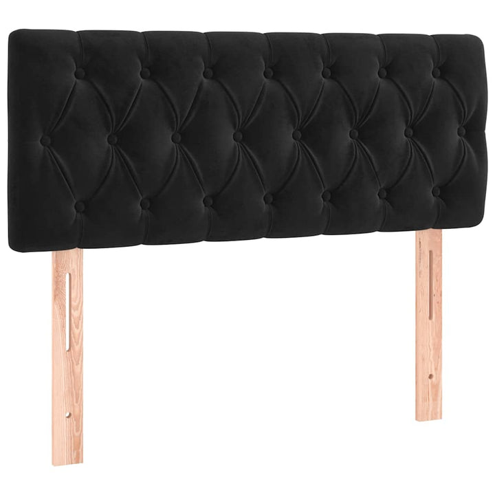kontinentalseng med madras 90x200 cm fløjl sort