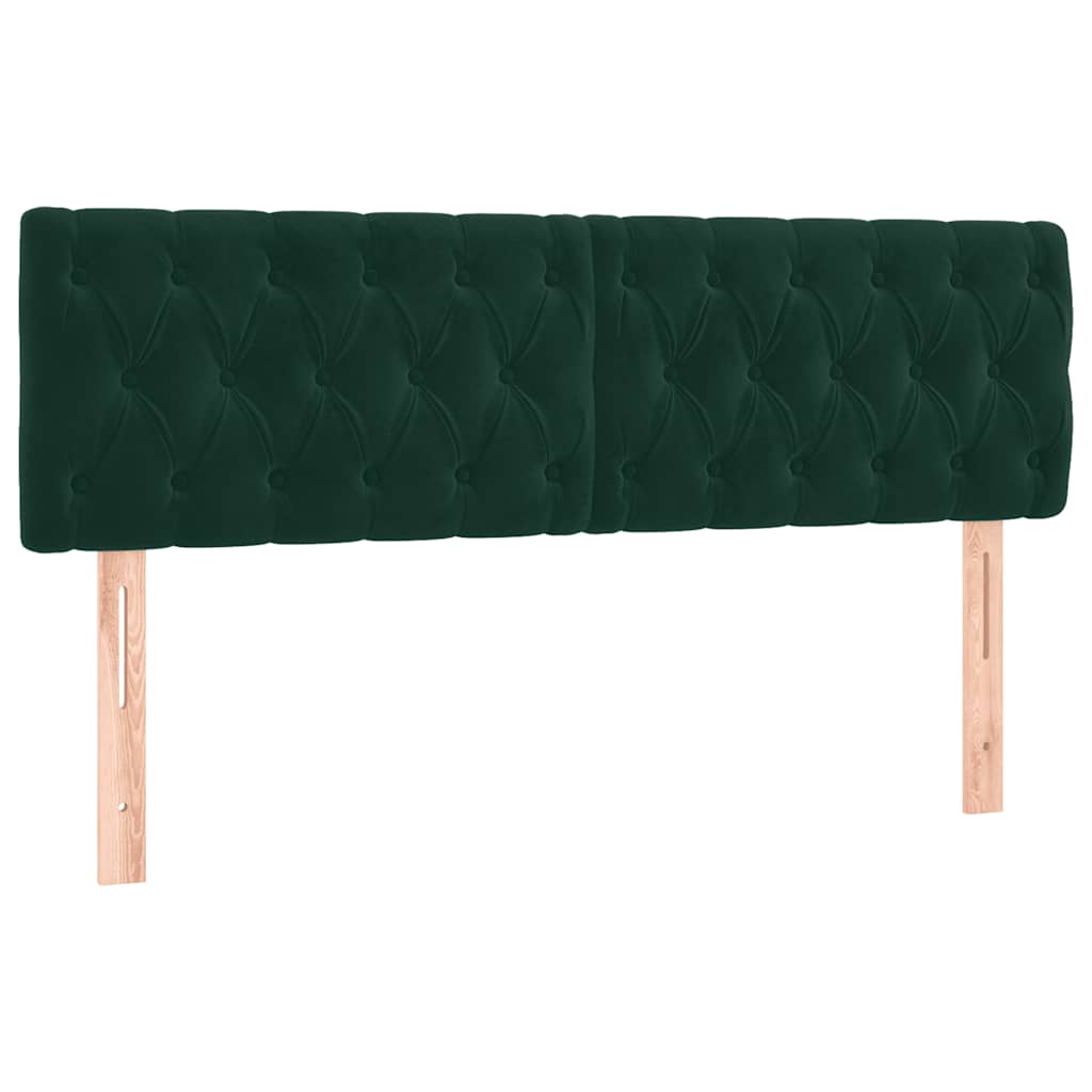 kontinentalseng med madras 140x190 cm fløjl mørkegrøn