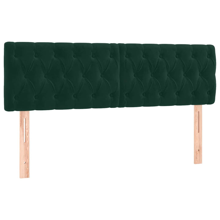 kontinentalseng med madras 140x200 cm fløjl mørkegrøn