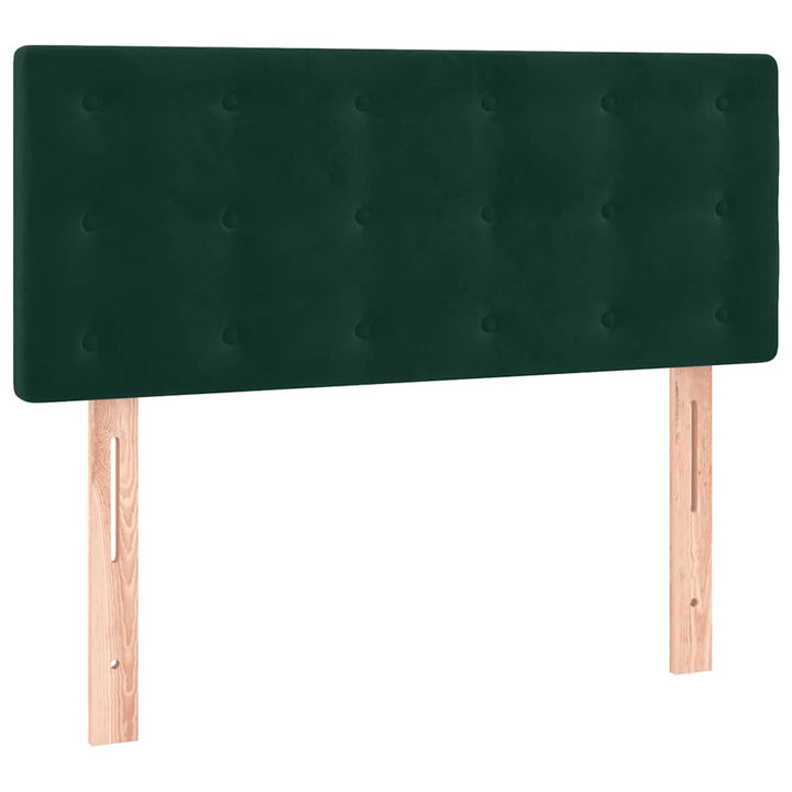kontinentalseng med madras 80x200 cm fløjl mørkegrøn