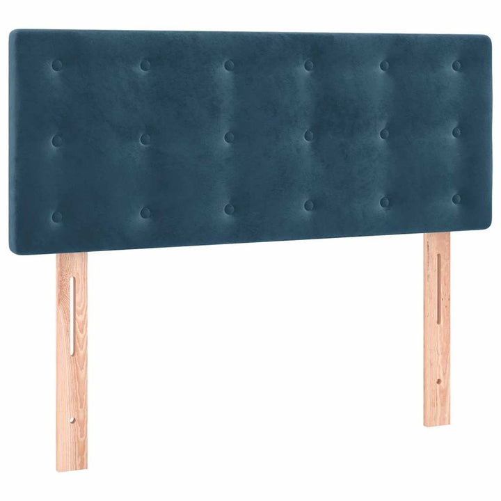 kontinentalseng med madras 80x200 cm fløjl mørkeblå
