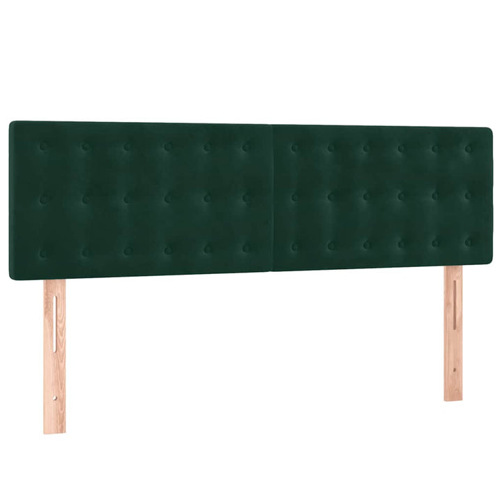 kontinentalseng med madras 140x190 cm fløjl mørkegrøn