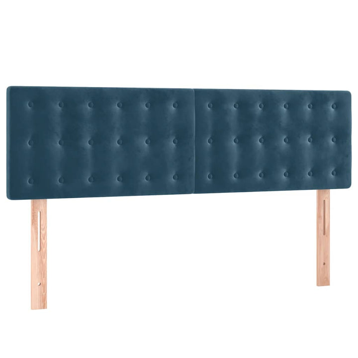 kontinentalseng med madras 140x190 cm fløjl mørkeblå