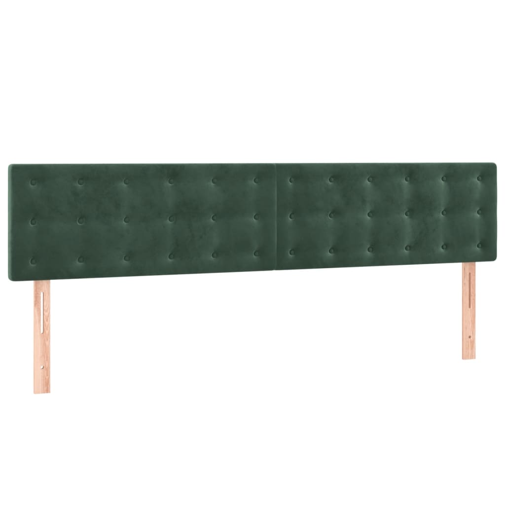kontinentalseng med madras 180x200 cm fløjl mørkegrøn
