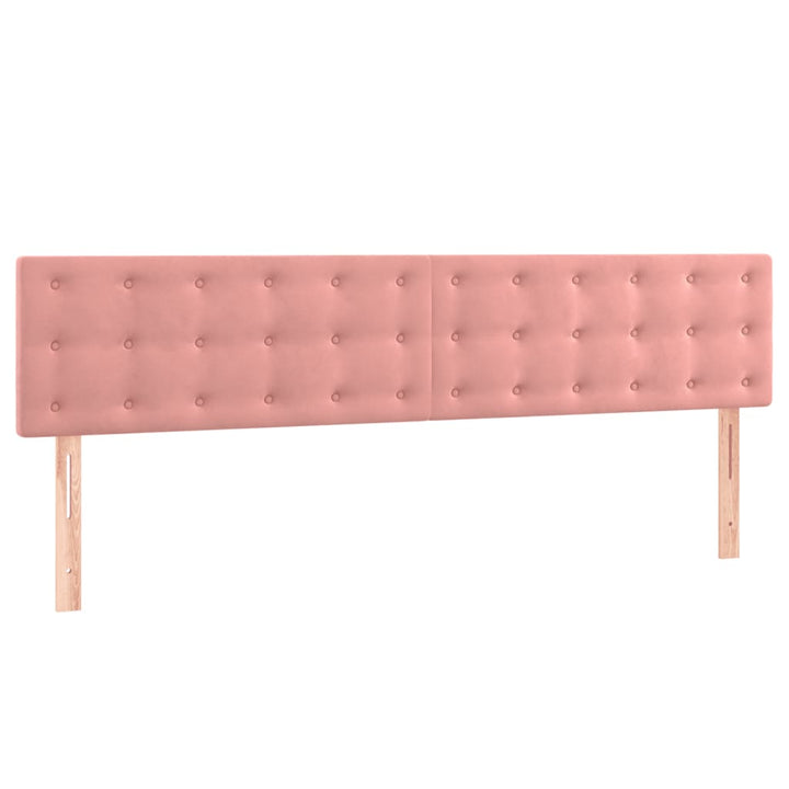 kontinentalseng med madras 200x200 cm fløjl lyserød