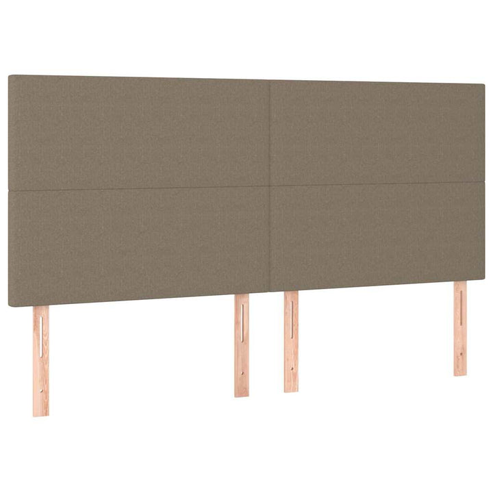 kontinentalseng med madras 160x200 cm stof gråbrun