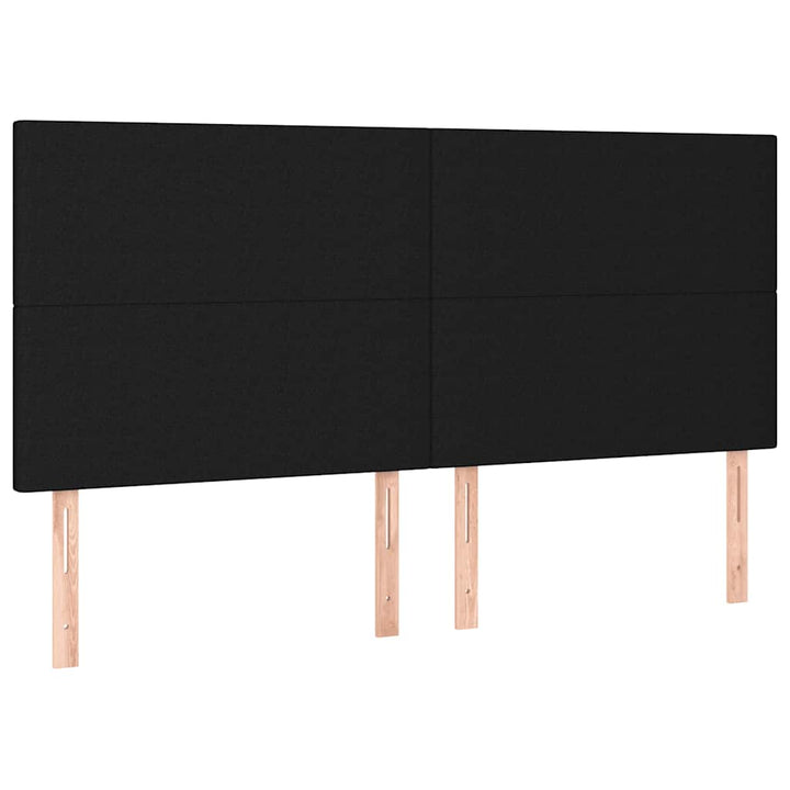 kontinentalseng med madras 200x200 cm stof sort
