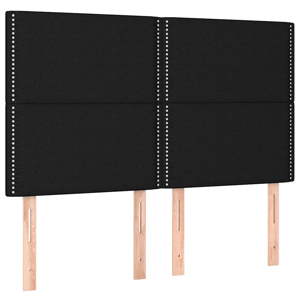 kontinentalseng med madras 140x190 cm stof sort