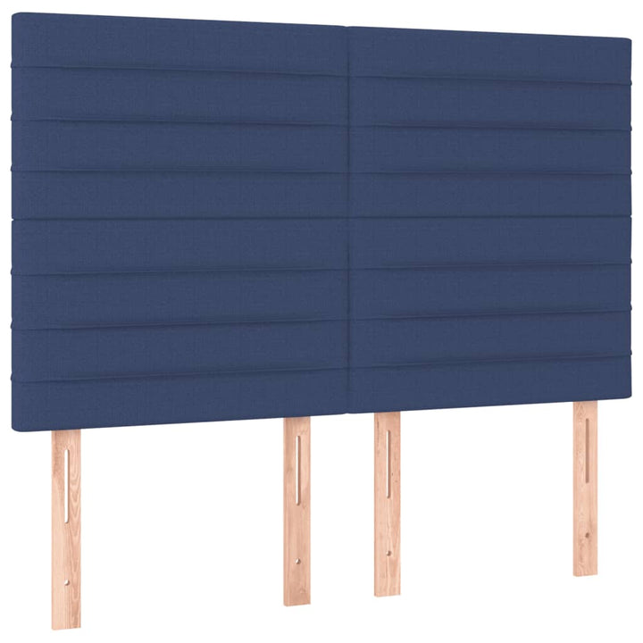 kontinentalseng med madras 140x190 cm stof blå