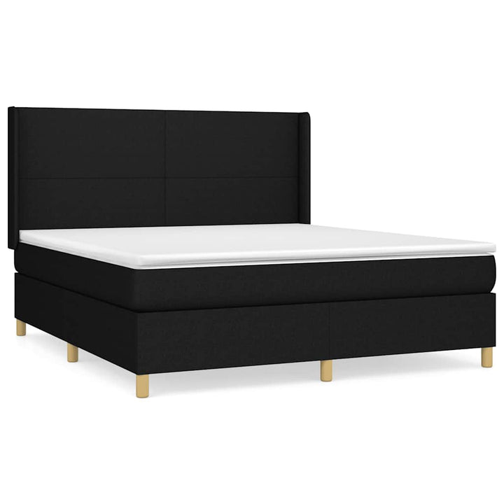 kontinentalseng med madras 180x200 cm stof sort