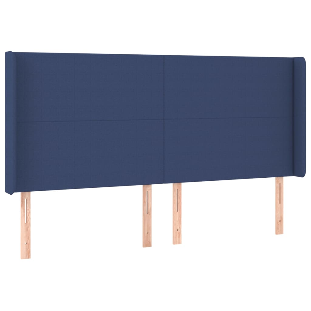kontinentalseng med madras 180x200 cm stof blå