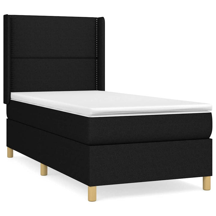 kontinentalseng med madras 80x200 cm stof sort