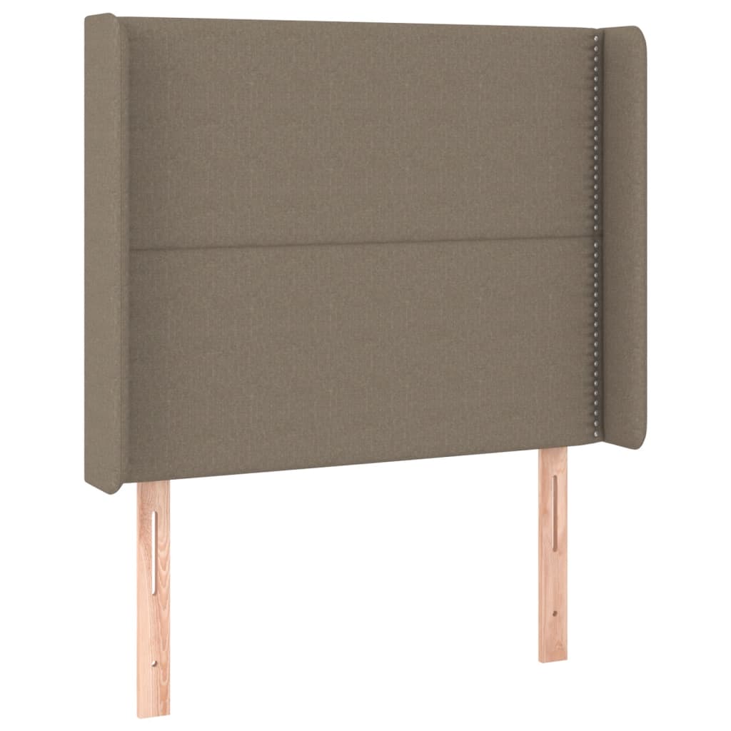 kontinentalseng med madras 90x190 cm stof gråbrun