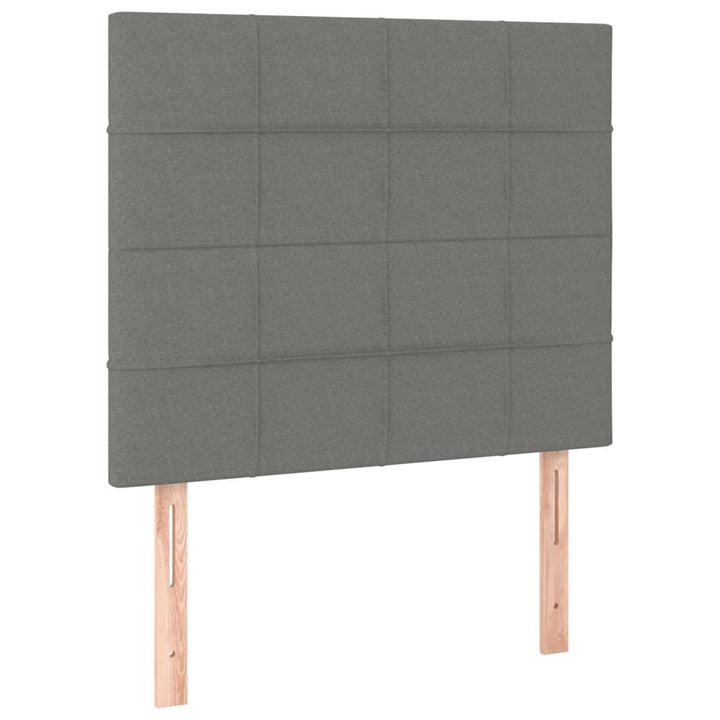 kontinentalseng med madras 90x200 cm stof mørkegrå
