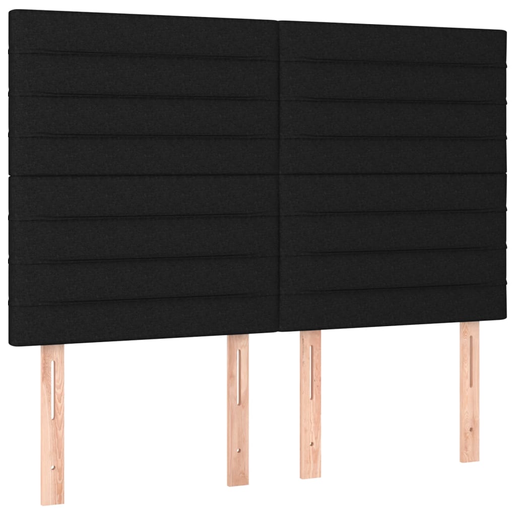 kontinentalseng med madras 140x190 cm stof sort