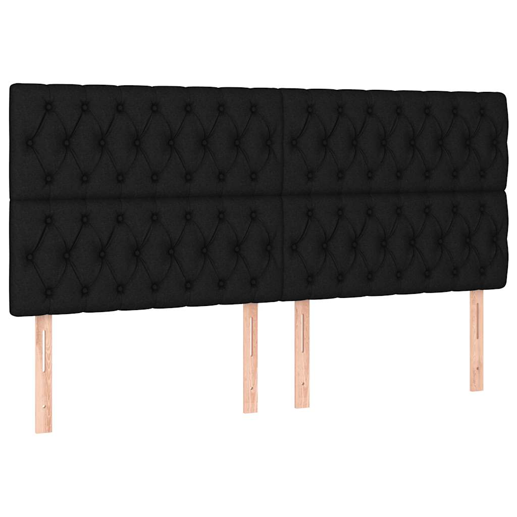 kontinentalseng med madras 200x200 cm stof sort