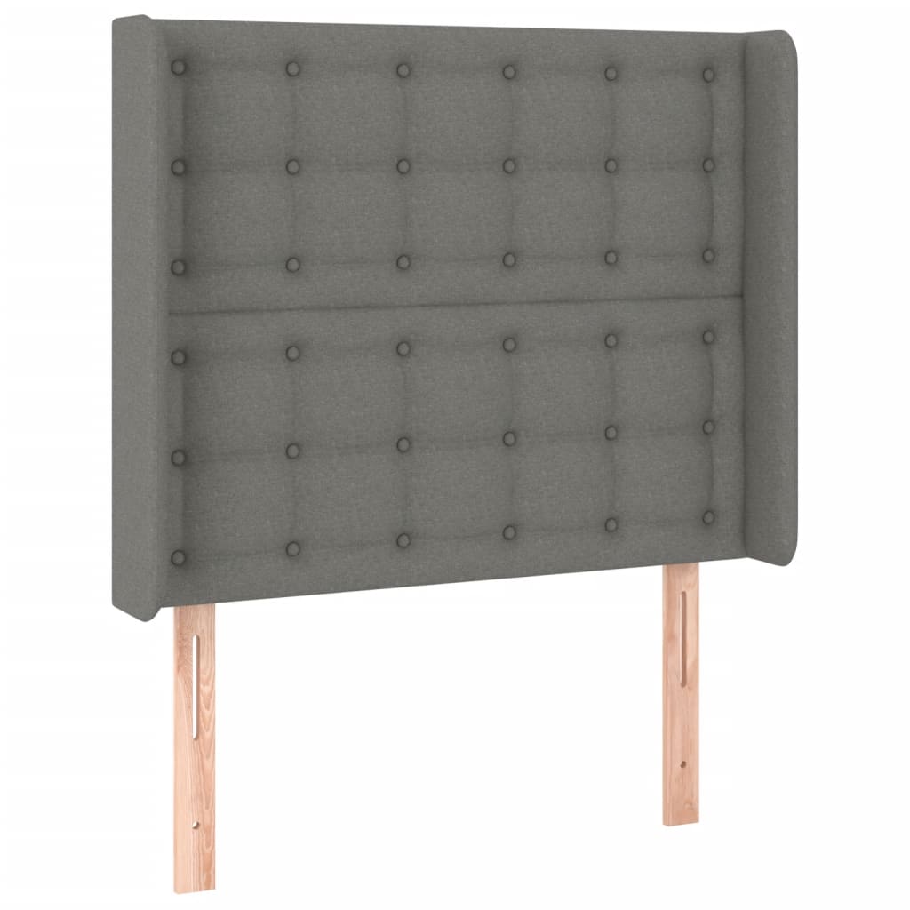 kontinentalseng med madras 100x200 cm stof mørkegrå