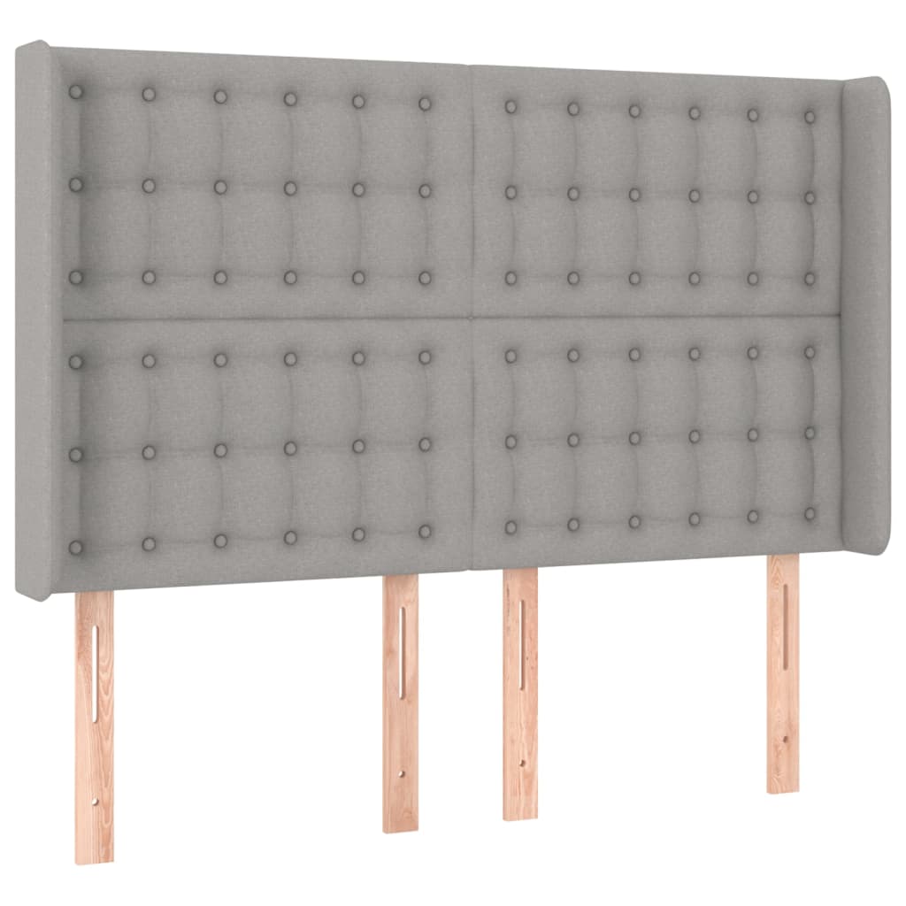kontinentalseng med madras 140x190 cm stof lysegrå