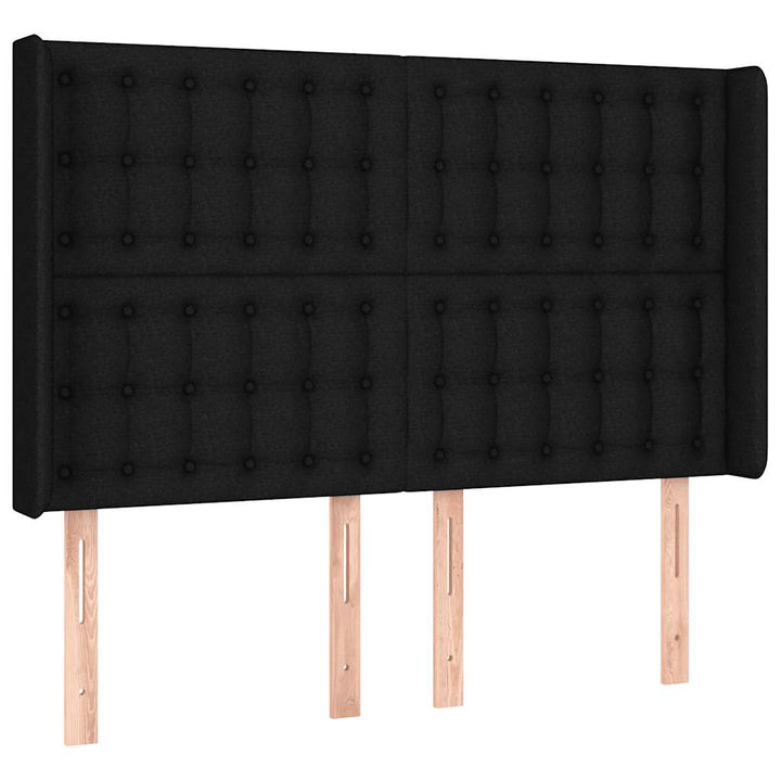 kontinentalseng med madras 140x190 cm stof sort