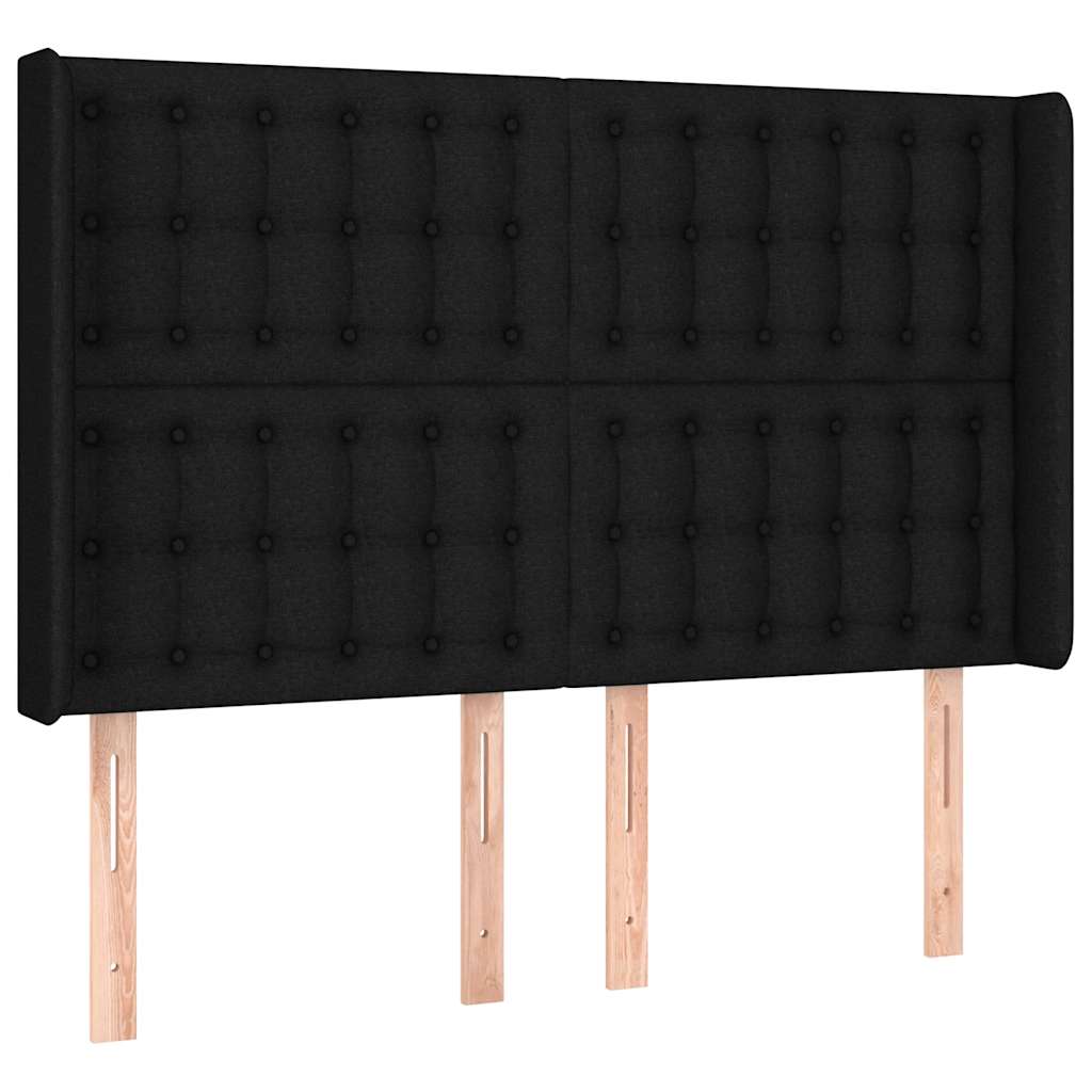 kontinentalseng med madras 140x200 cm stof sort