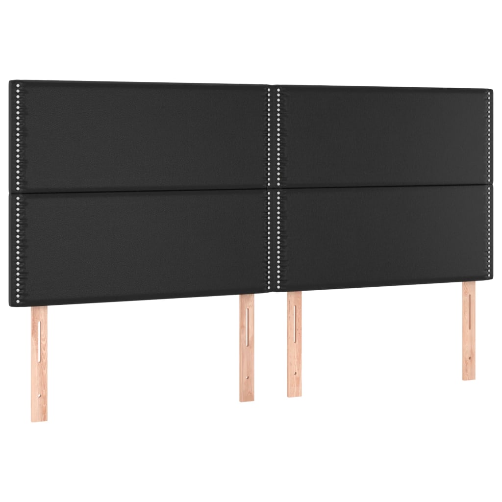 kontinentalseng med madras 180x200 cm kunstlæder sort