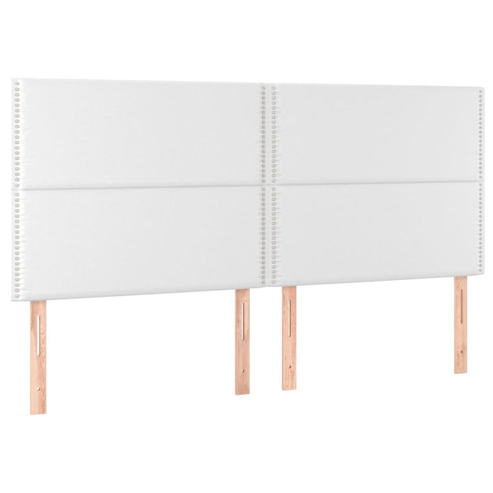 kontinentalseng med madras 200x200 cm kunstlæder hvid