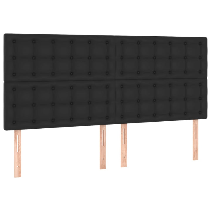 kontinentalseng med madras 180x200 cm kunstlæder sort
