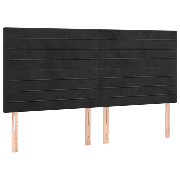 kontinentalseng med madras 180x200 cm fløjl sort