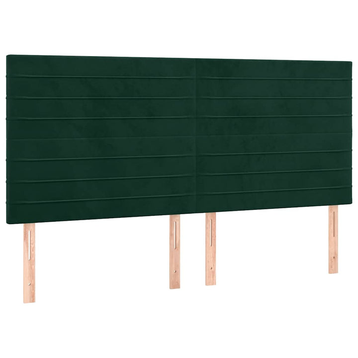 kontinentalseng med madras 180x200 cm fløjl mørkegrøn