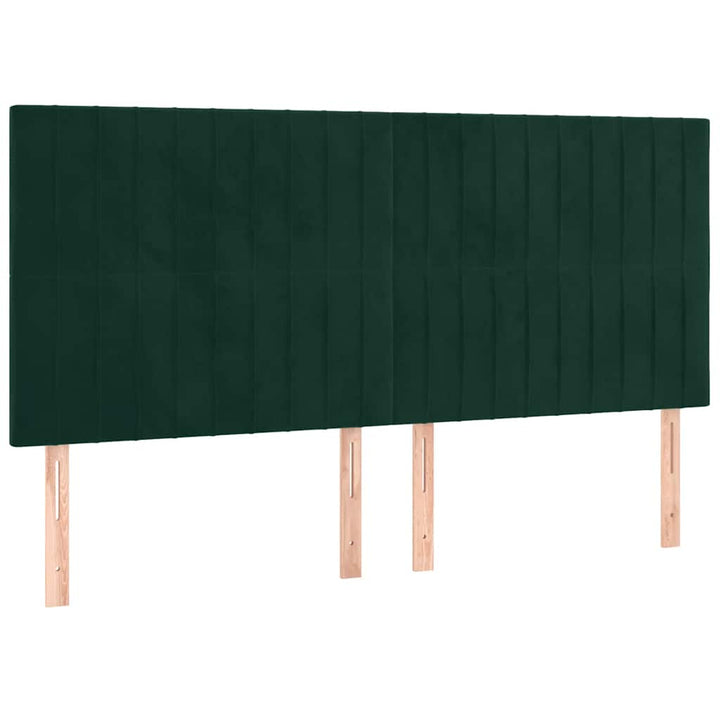 kontinentalseng med madras 180x200 cm fløjl mørkegrøn