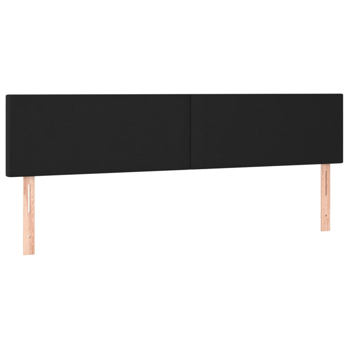 kontinentalseng med LED-lys 200x200 cm kunstlæder sort