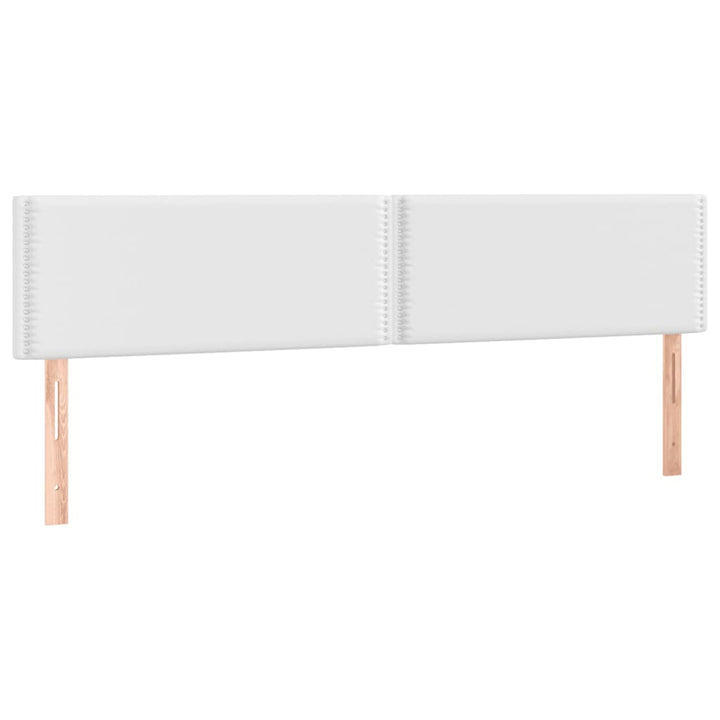 kontinentalseng med LED-lys 200x200 cm kunstlæder hvid