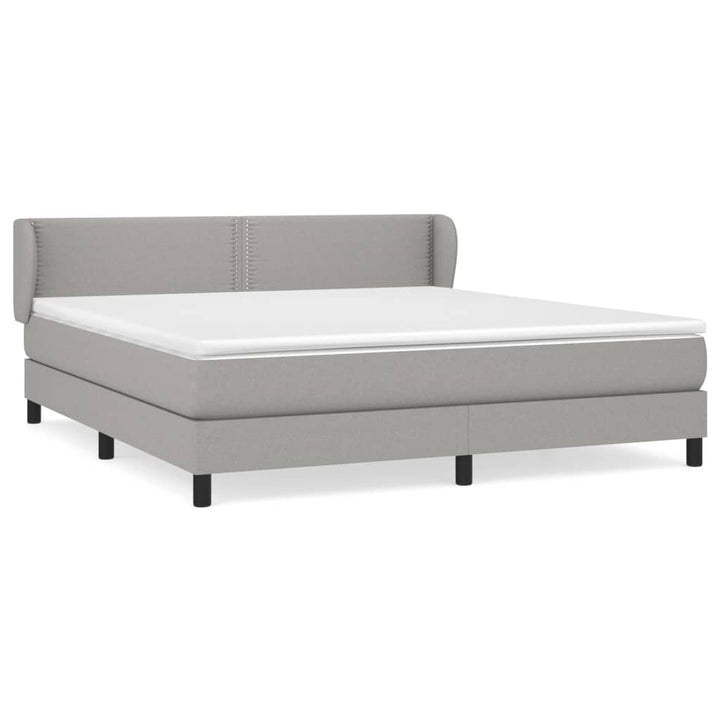 kontinentalseng 180x200 cm stof lysegrå