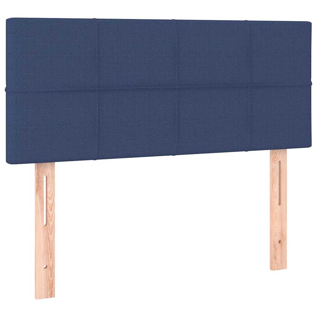 kontinentalseng med madras 90x190 cm stof blå