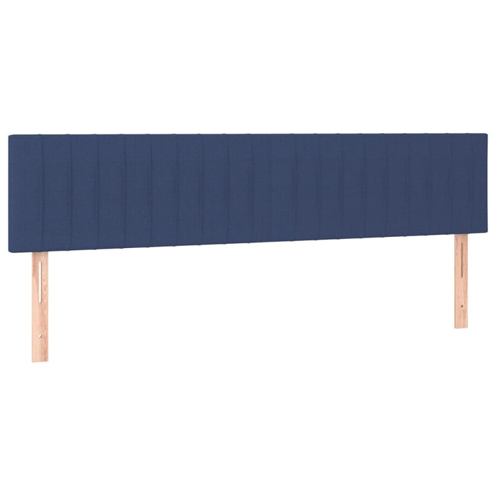 kontinentalseng med madras 200x200 cm stof blå