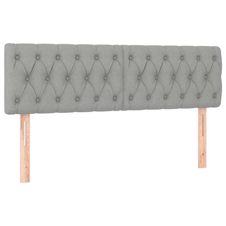 kontinentalseng med madras 140x190 cm stof lysegrå