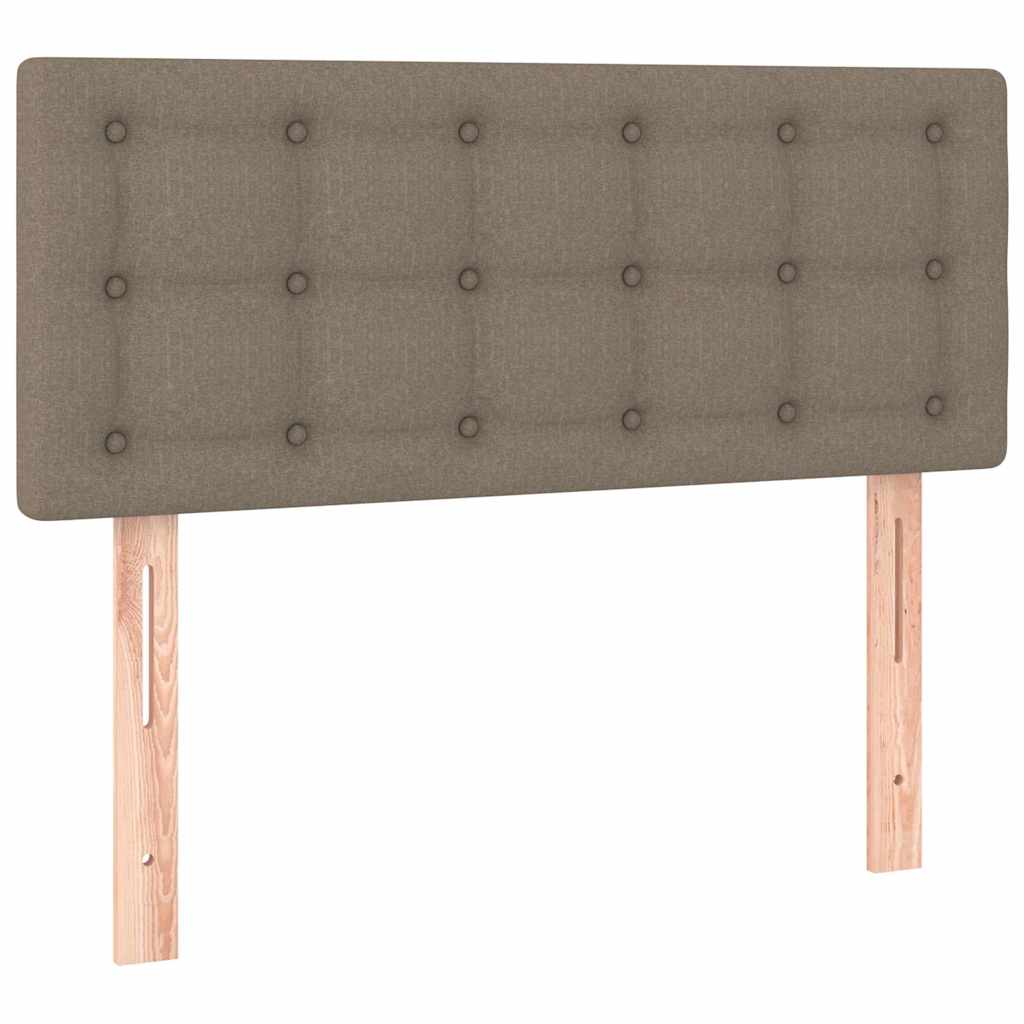 kontinentalseng med madras 80x200 cm stof gråbrun