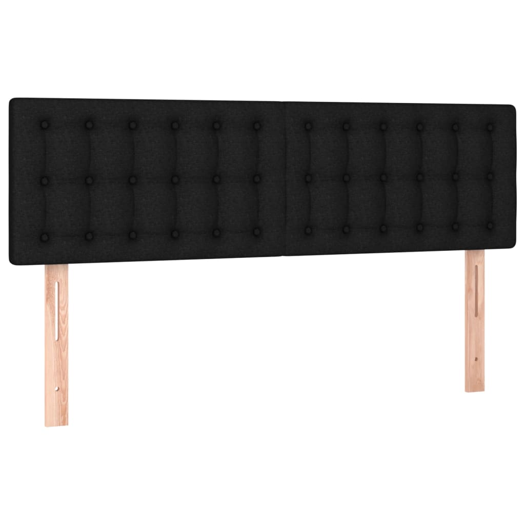 kontinentalseng med madras 140x200 cm stof sort