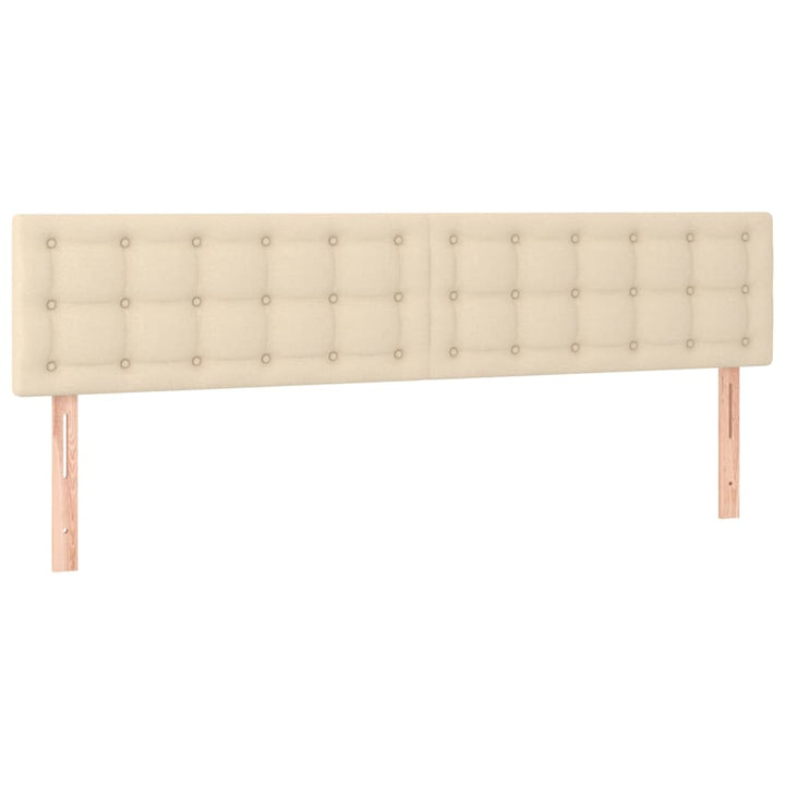 kontinentalseng med madras 180x200 cm stof cremefarvet