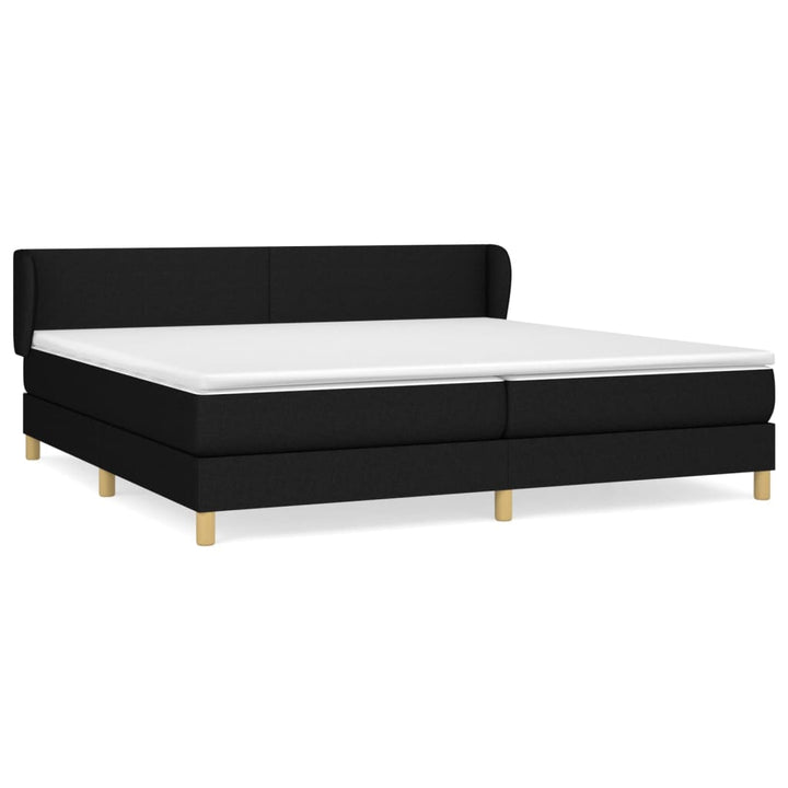 kontinentalseng med madras 200x200 cm stof sort