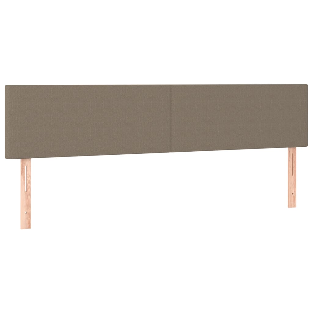 kontinentalseng med madras 200x200 cm stof gråbrun