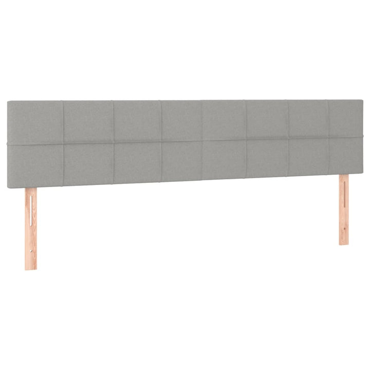 kontinentalseng med madras 200x200 cm stof lysegrå