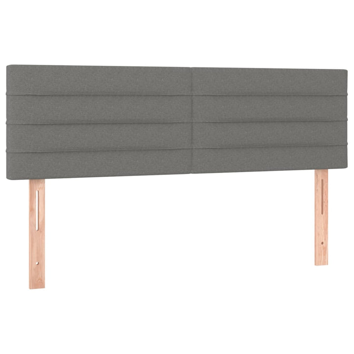 kontinentalseng med madras 140x190 cm stof mørkegrå